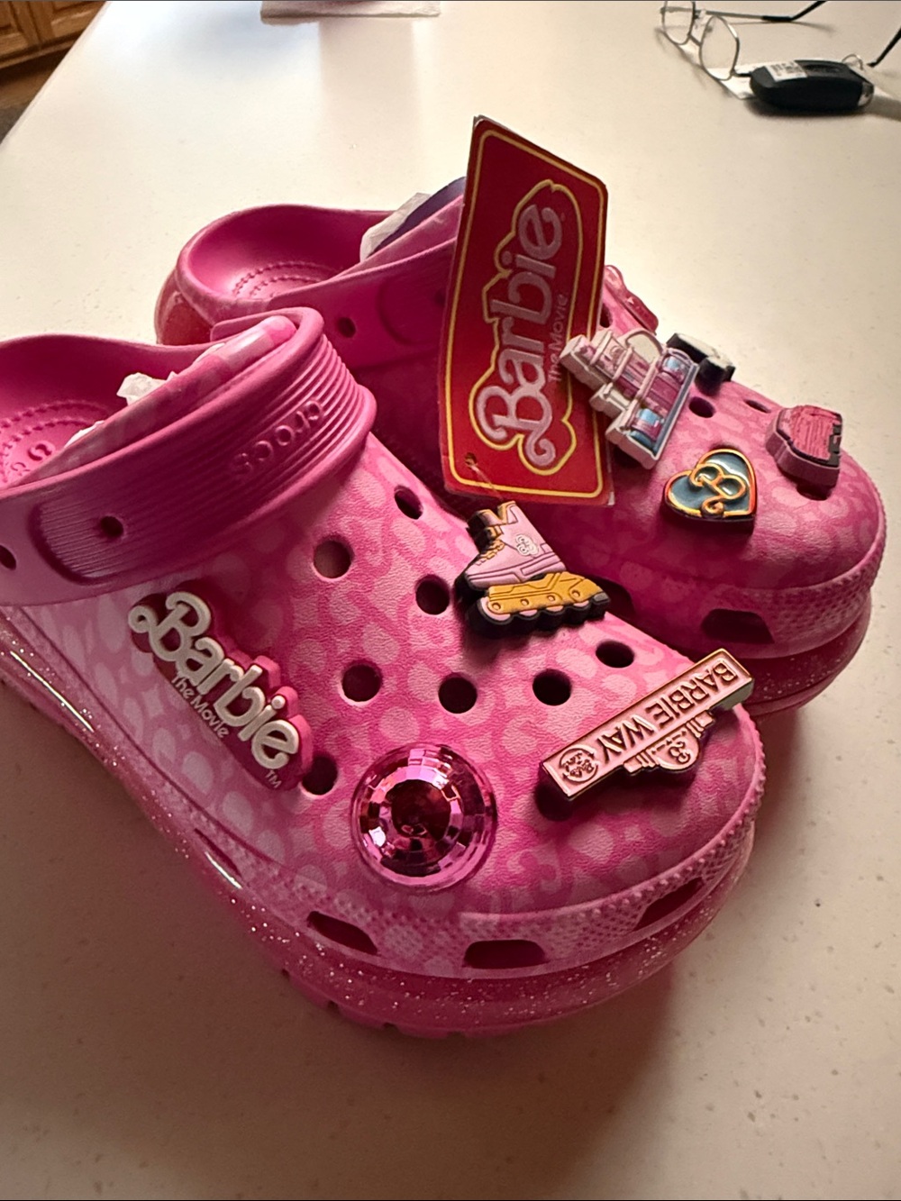 Barbie Movie Mega Crush Clog with Decorative Charms - Picture 5 of 6